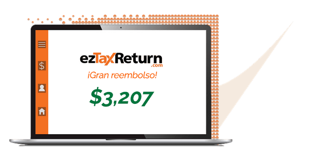 Get a great refund. Image of a large refund amount on a laptop